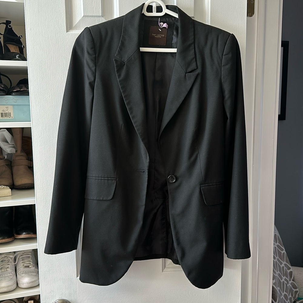 Women’s fully lined black blazer boyfriend style size XS